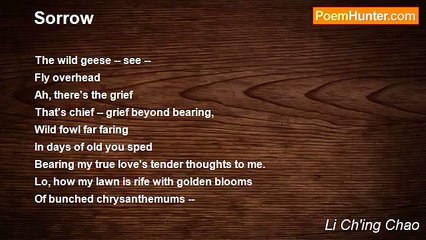 Li Ch'ing Chao - Sorrow