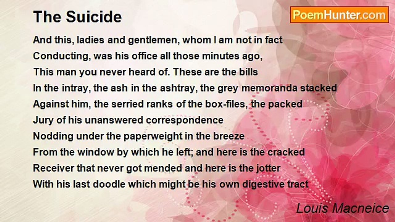 Louis Macneice - The Suicide