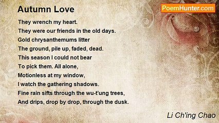 Li Ch'ing Chao - Autumn Love