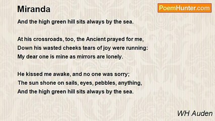 WH Auden - Miranda