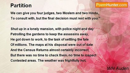 WH Auden - Partition