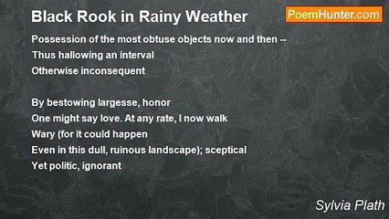 Sylvia Plath - Black Rook in Rainy Weather