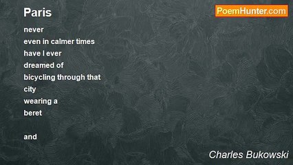 Charles Bukowski - Paris