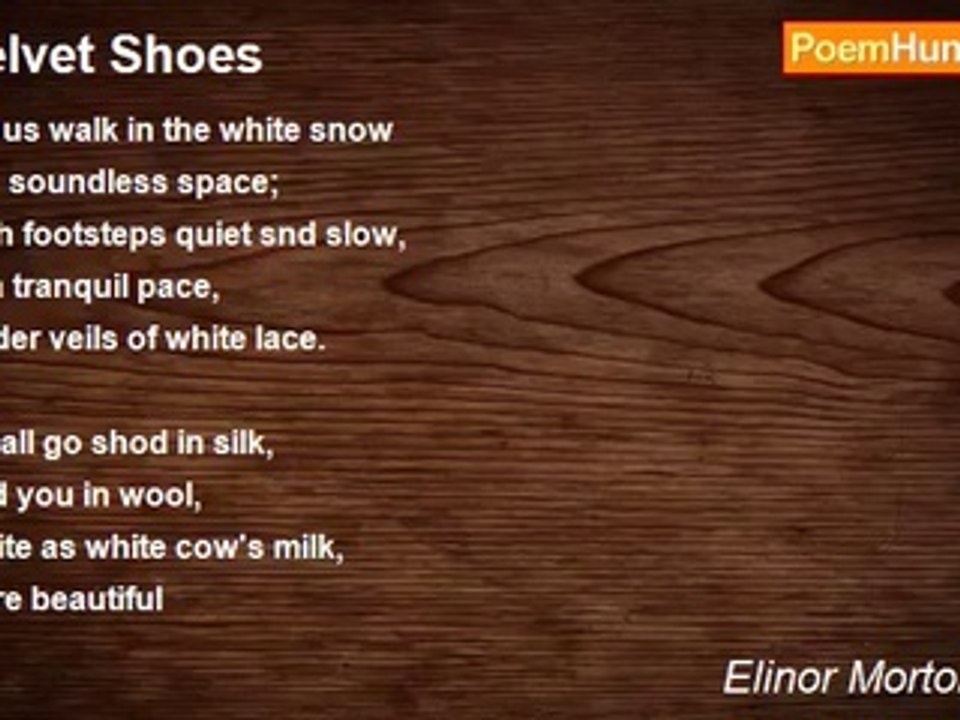 Elinor Morton Wylie - Velvet Shoes