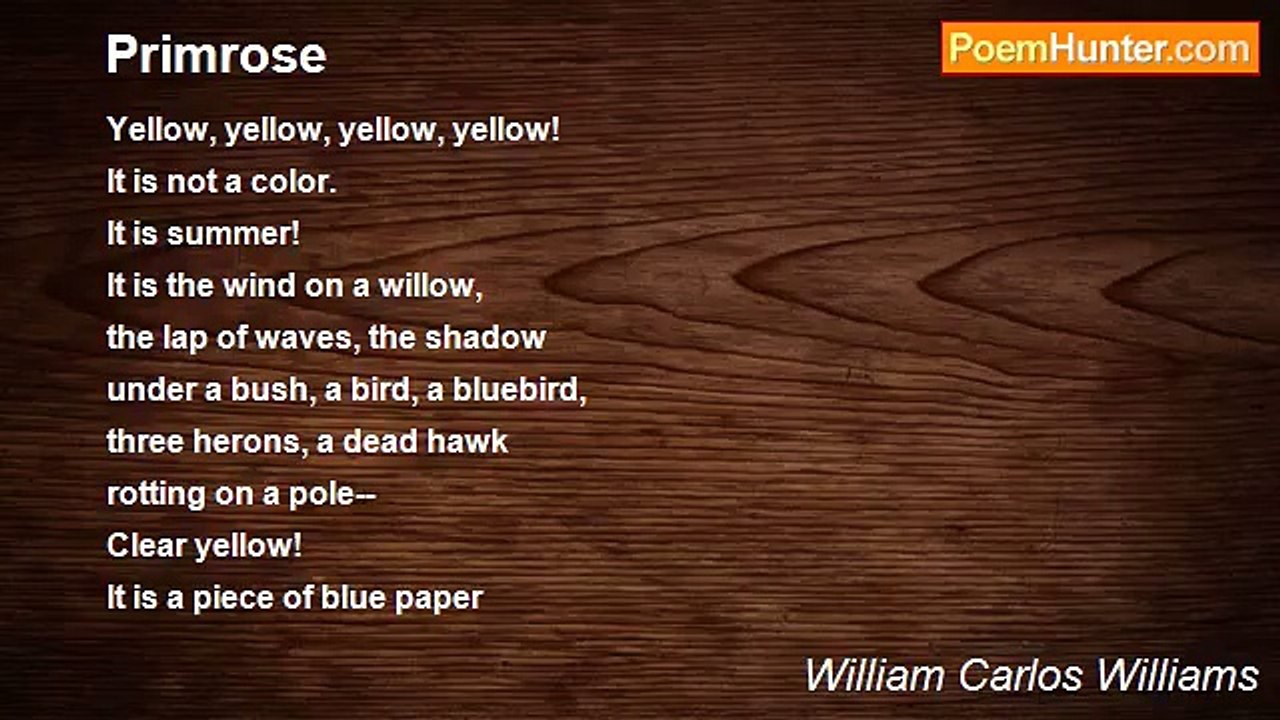 William Carlos Williams - Primrose