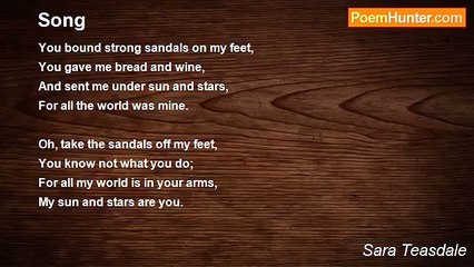Sara Teasdale - Song