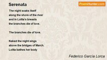 Federico García Lorca - Serenata