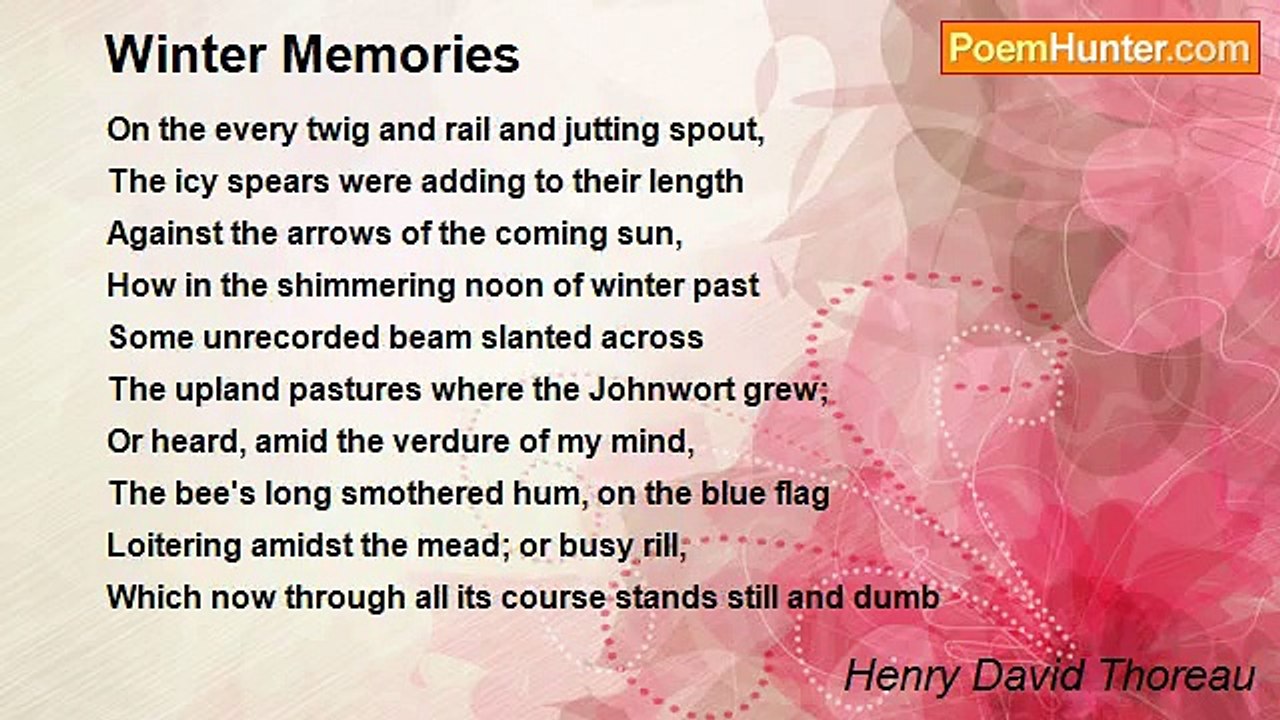 Henry David Thoreau - Winter Memories