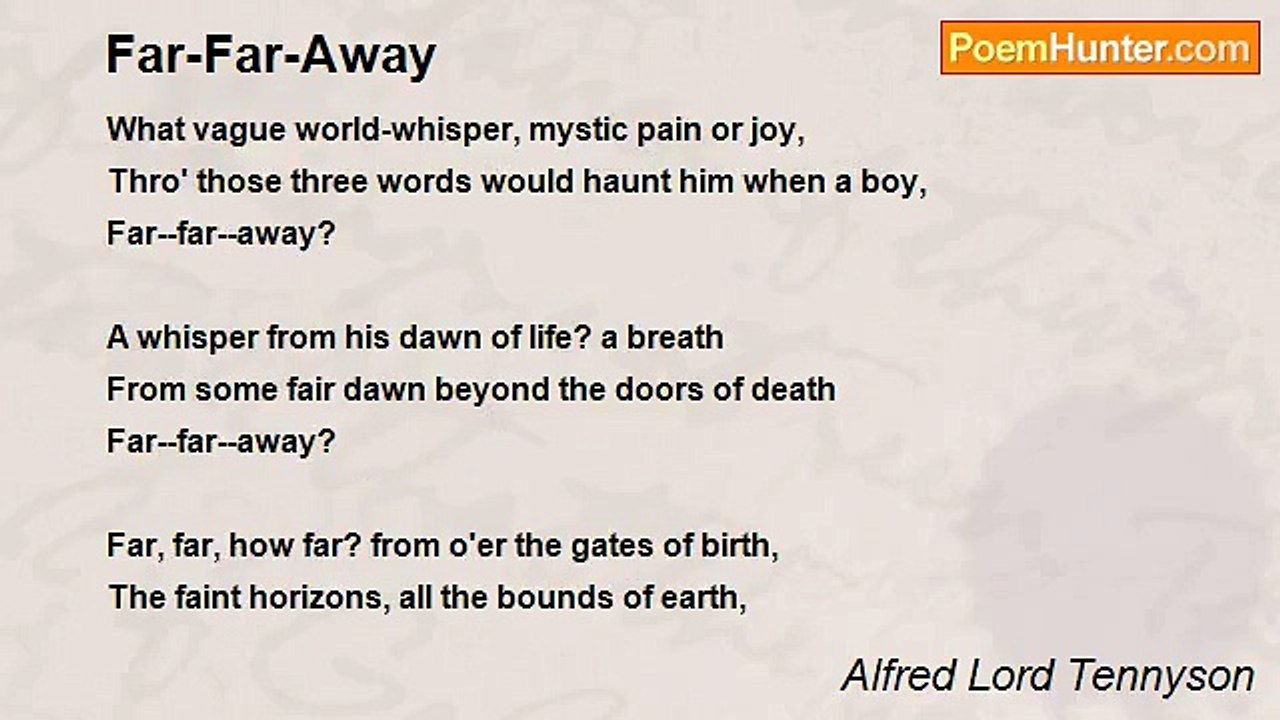 Alfred Lord Tennyson - Far-Far-Away