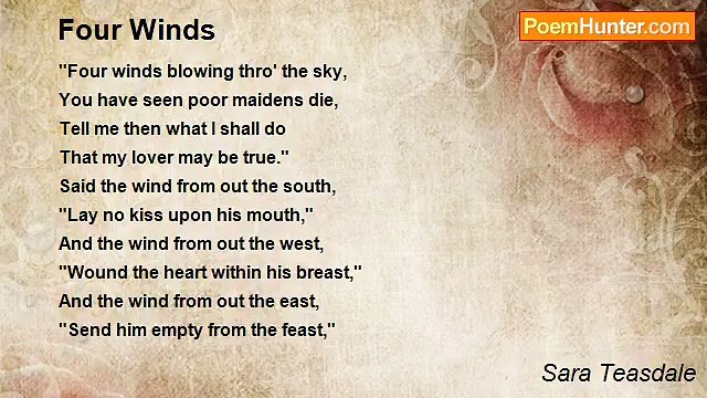Sara Teasdale - Four Winds