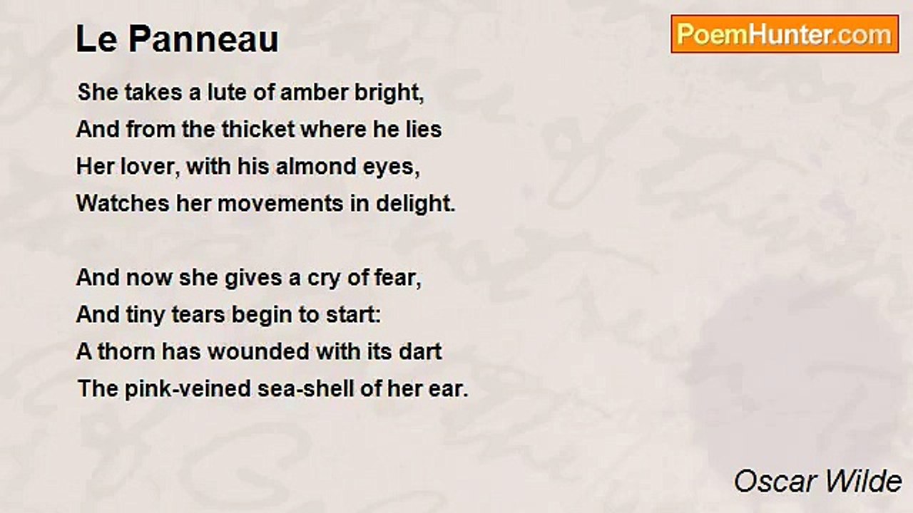 Oscar Wilde - Le Panneau