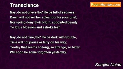 Sarojini Naidu - Transcience