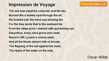 Oscar Wilde - Impression de Voyage