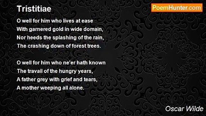 Oscar Wilde - Tristitiae