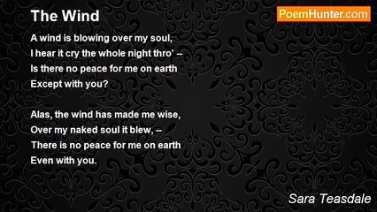 Sara Teasdale - The Wind