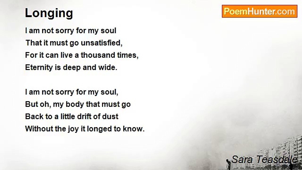 Sara Teasdale - Longing