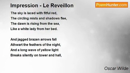 Oscar Wilde - Impression - Le Reveillon