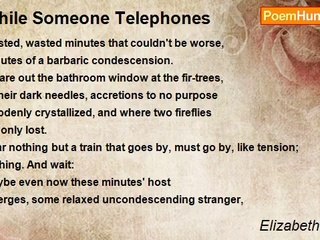 Elizabeth Bishop - While Someone Telephones