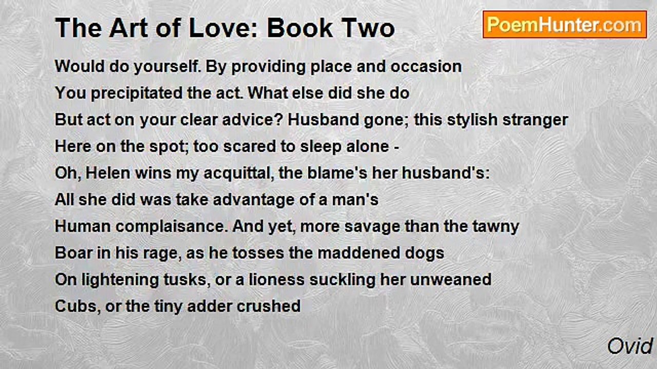 Ovid - The Art of Love: Book Two
