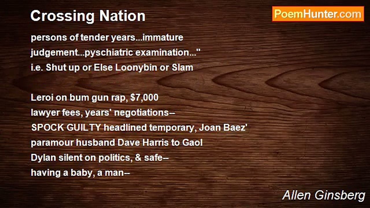 Allen Ginsberg - Crossing Nation