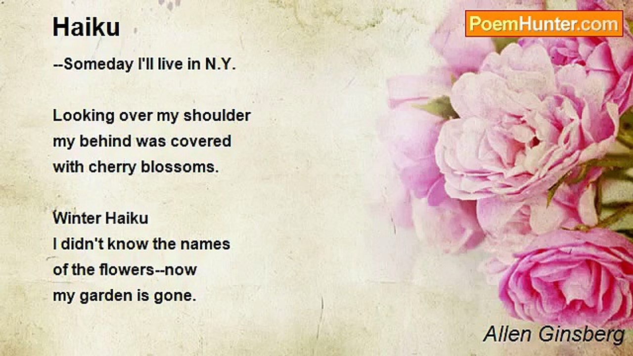 Allen Ginsberg - Haiku