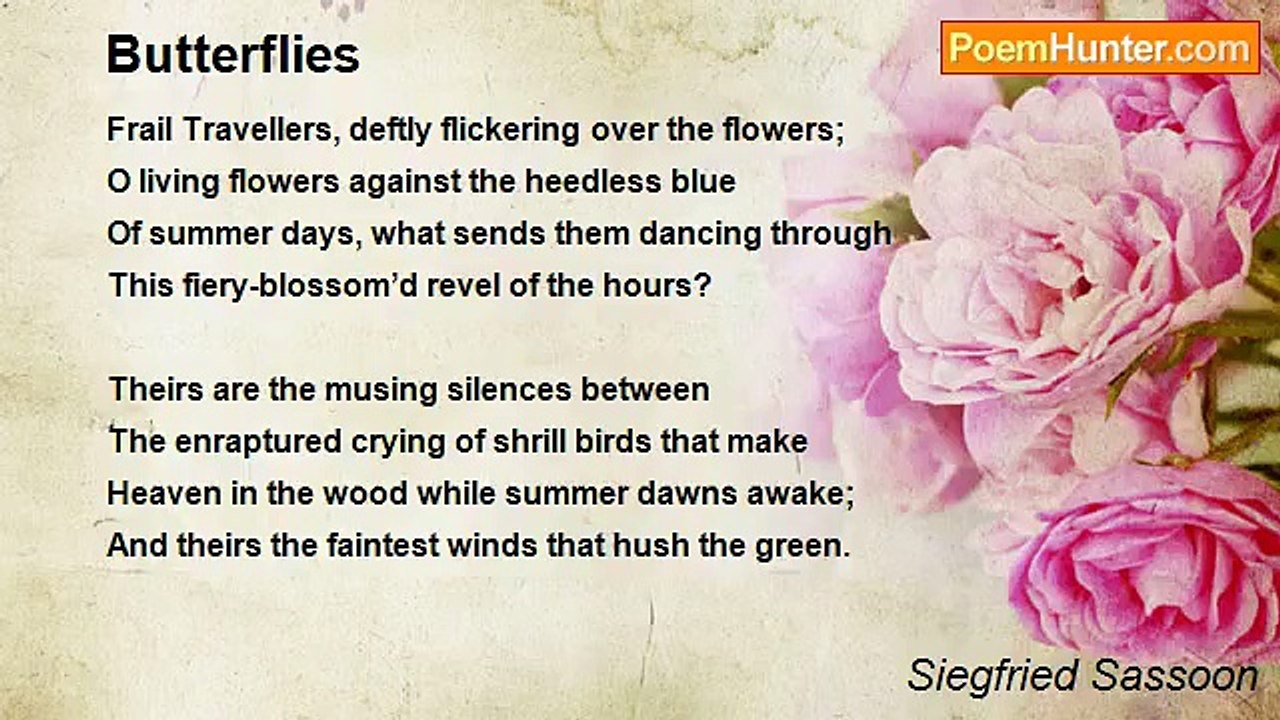 Siegfried Sassoon - Butterflies