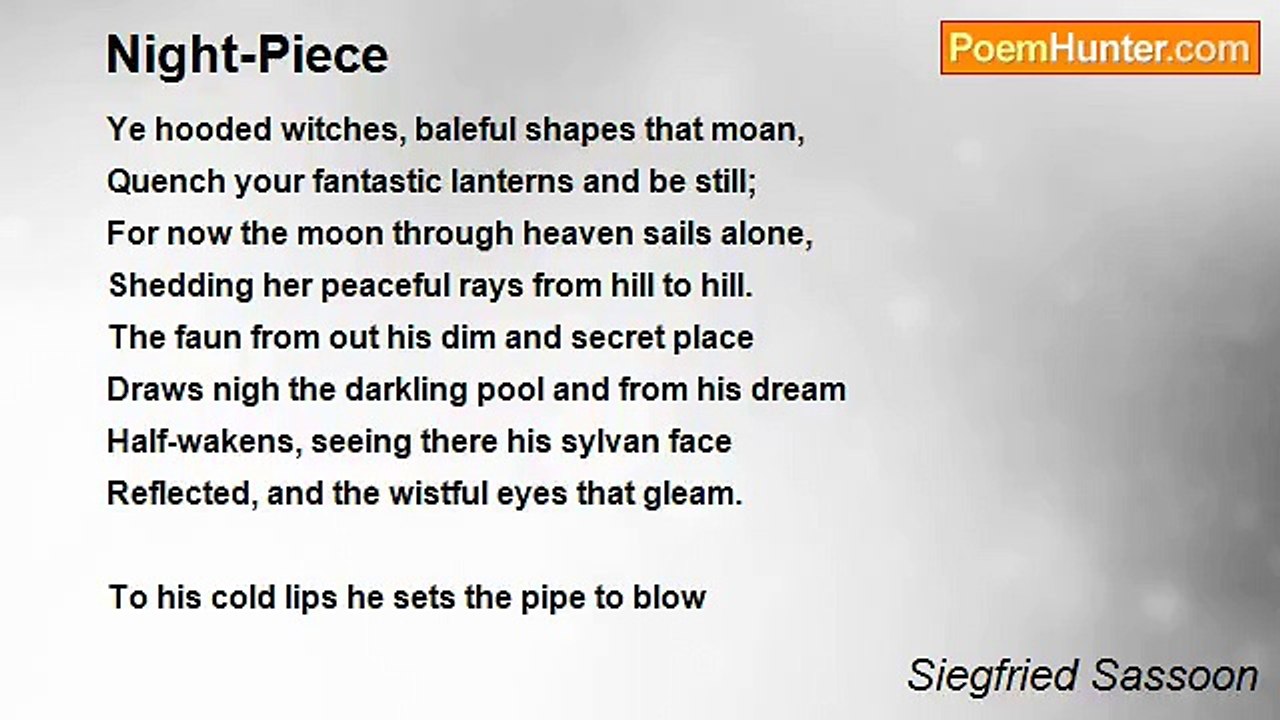 Siegfried Sassoon - Night-Piece