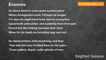 Siegfried Sassoon - Enemies