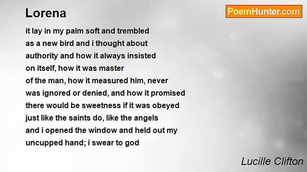 Lucille Clifton - Lorena