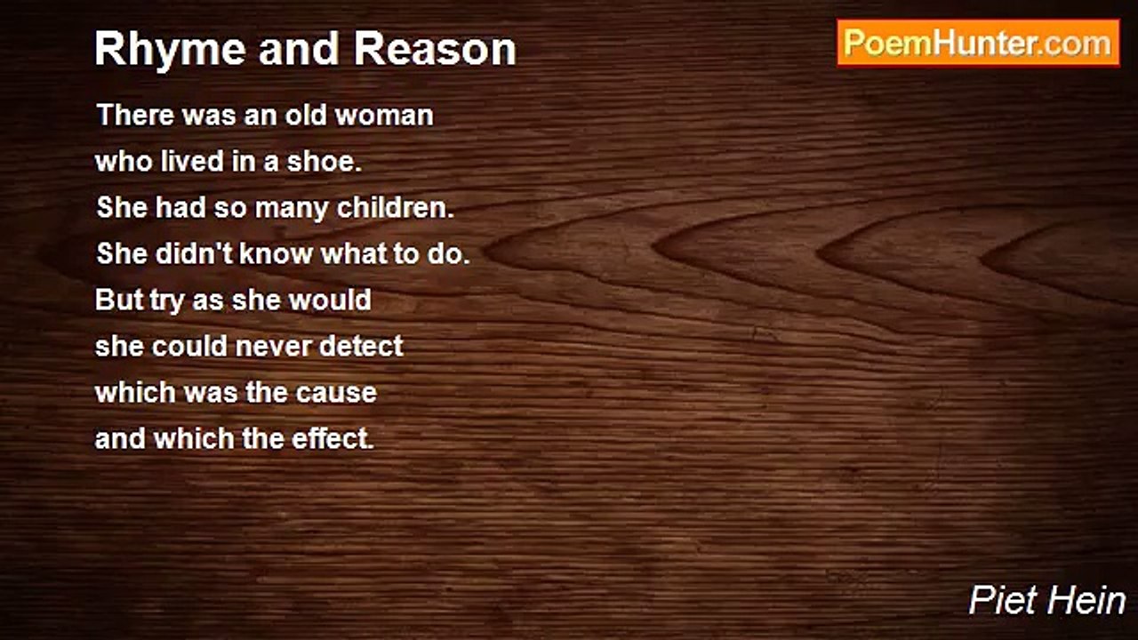 Piet Hein - Rhyme and Reason