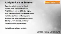 James Henry Leigh Hunt - A Night-Rain in Summer