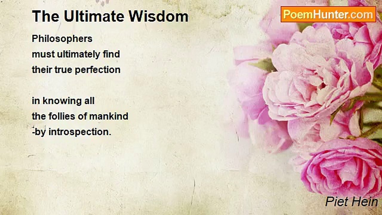 Piet Hein - The Ultimate Wisdom