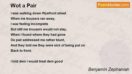 Benjamin Zephaniah - Wot a Pair