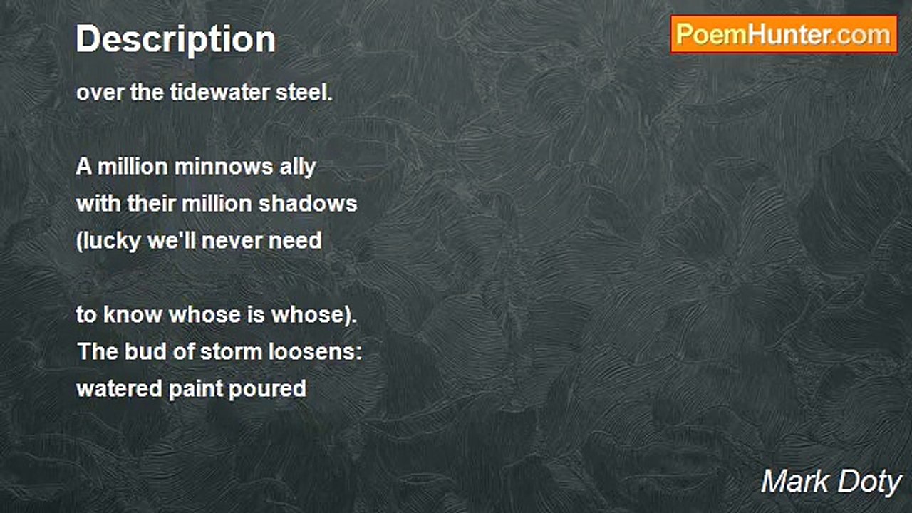 Mark Doty - Description