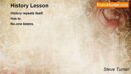 Steve Turner - History Lesson