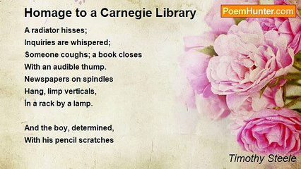 Timothy Steele - Homage to a Carnegie Library