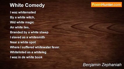 Benjamin Zephaniah - White Comedy