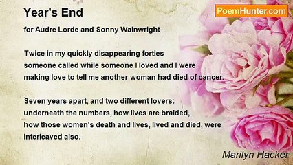 Marilyn Hacker - Year's End