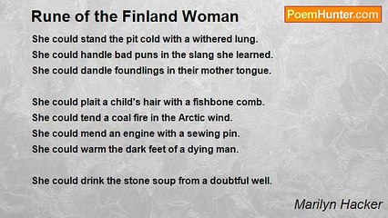 Marilyn Hacker - Rune of the Finland Woman