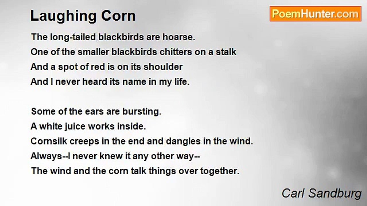 Carl Sandburg - Laughing Corn