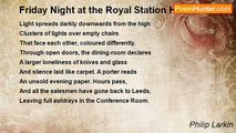 Philip Larkin - Friday Night at the Royal Station Hotel