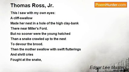 Edgar Lee Masters - Thomas Ross, Jr.