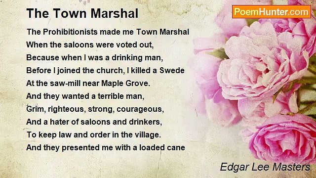 Edgar Lee Masters - The Town Marshal