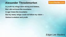 Edgar Lee Masters - Alexander Throckmorton