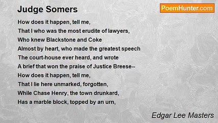 Edgar Lee Masters - Judge Somers