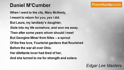 Edgar Lee Masters - Daniel M'Cumber
