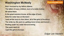 Edgar Lee Masters - Washington McNeely