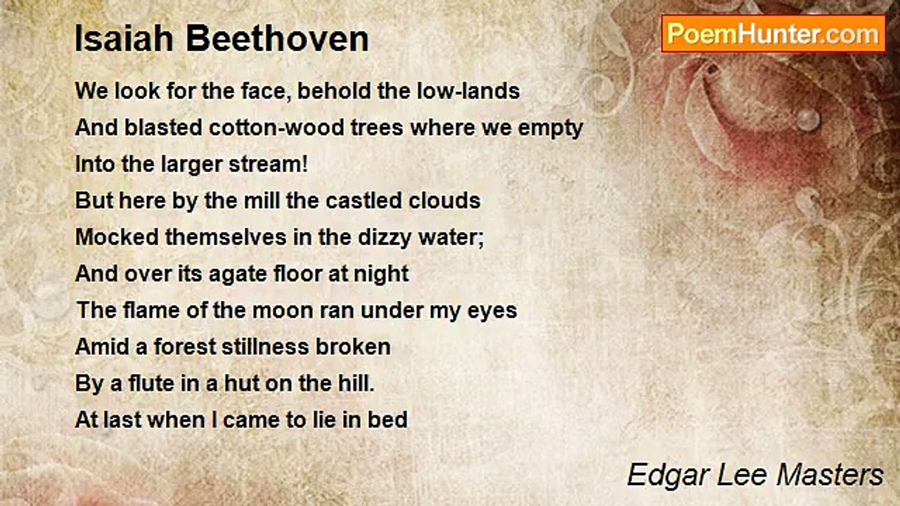 Edgar Lee Masters - Isaiah Beethoven