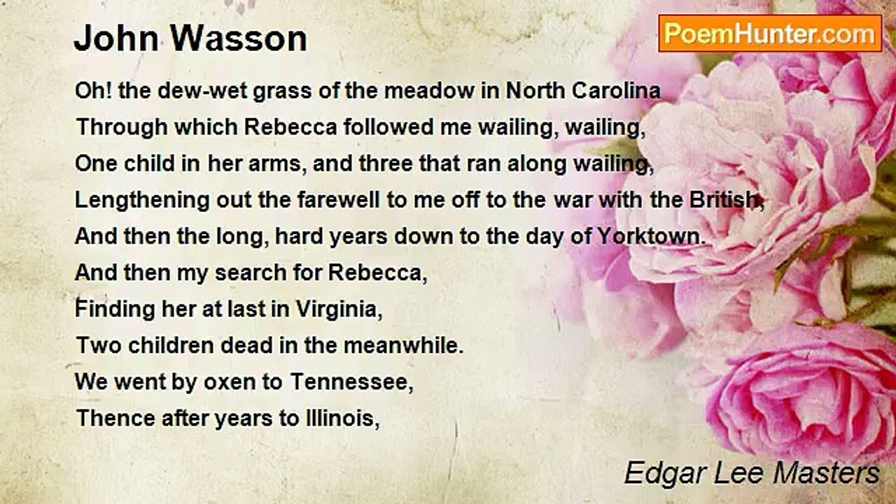 Edgar Lee Masters - John Wasson