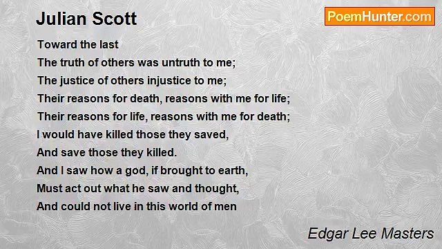 Edgar Lee Masters - Julian Scott
